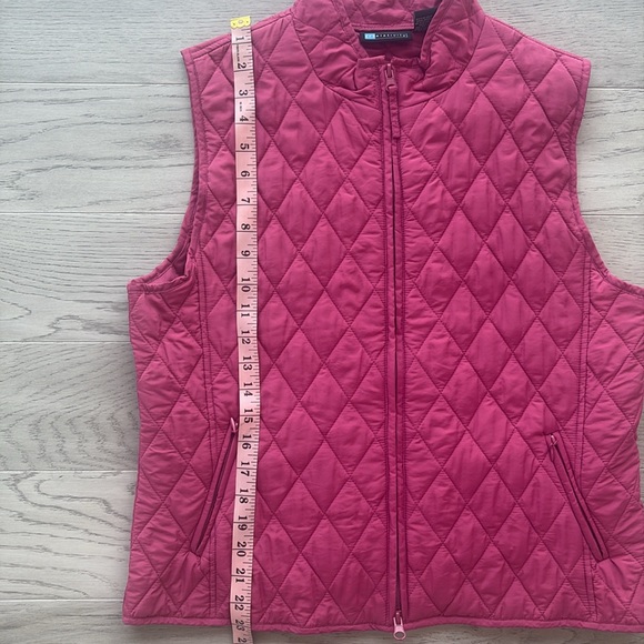 Relativity XL Magenta Pink Quilted Full Zip Vest Front Pockets - Picture 6 of 8